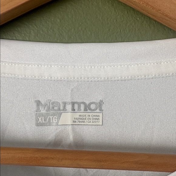 NWT Marmot Windridge Graphic White Cobalt Long Sleeve Shirt Men's Sz XL - Picture 3 of 7